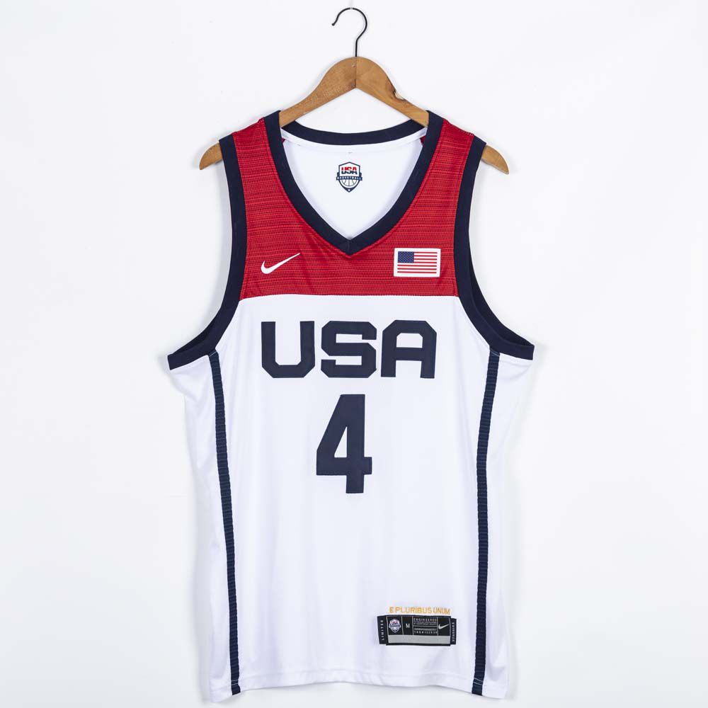 2021 Olympic USA 4 Beal White Nike NBA Jerseys